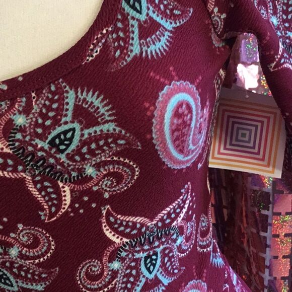 NWT LULAROE NICOLE dress in size small in a paisley design - Picture 5 of 14